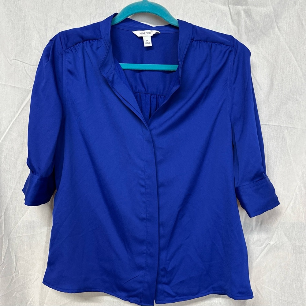Nine West Cobalt Blue Women's Blouse